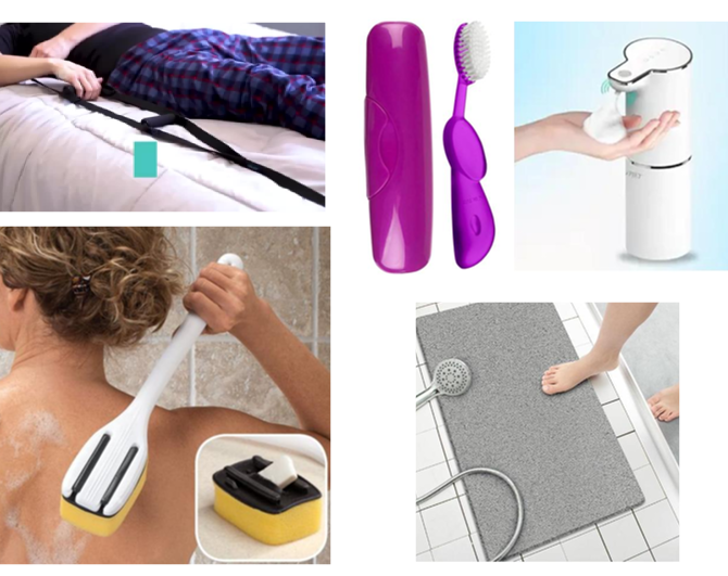 Morning routine assistive devices